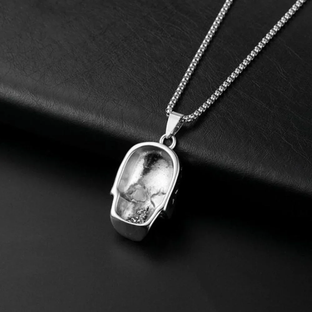 ❤️Ghost head Skull pendant Necklace for women/men, N90201P164